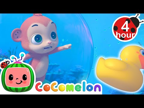 Swimming Song + 4 Hours of Cocomelon Animal Time | Cartoons for Kids | Mysteries with Friends