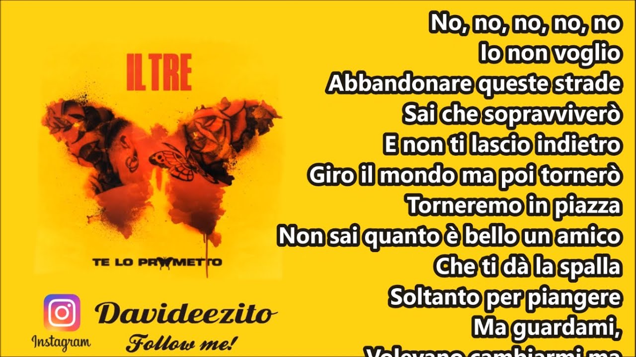 Il Tre   Te lo prometto acoustic version audio lyrics