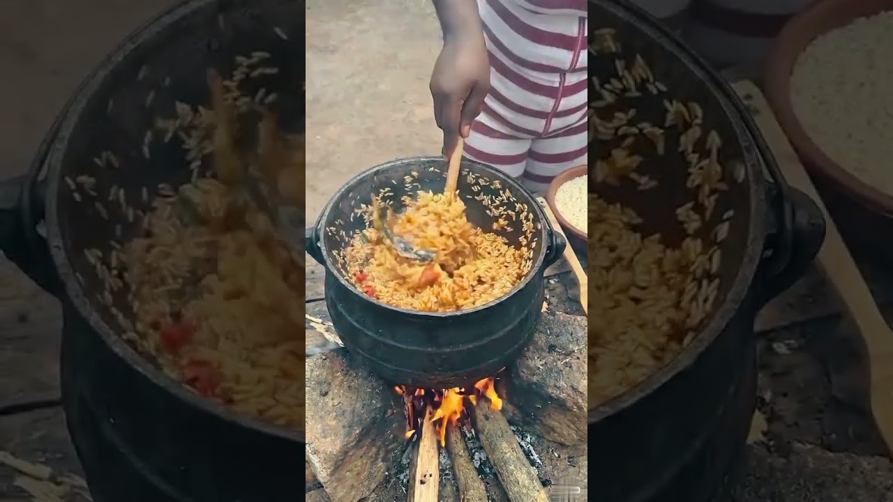 From the local kitchen with love ❤️native jollof rice 😋 #shortvideo #food #breakfast #cooking