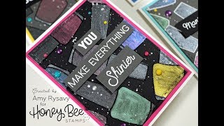 Honey Bee Shine On Card Set | Prima Metallic Watercolors