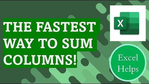 The fastest way to Sum or find the Average of columns in Excel!