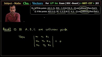 # 2 Collinear Points | Vectors | Part-1 | HSC Mathematics Maharashtra State Board