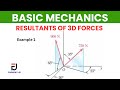 🟢 3D Forces Resolution | Worked Example (Step-by-Step Solution) | Faraday Jr