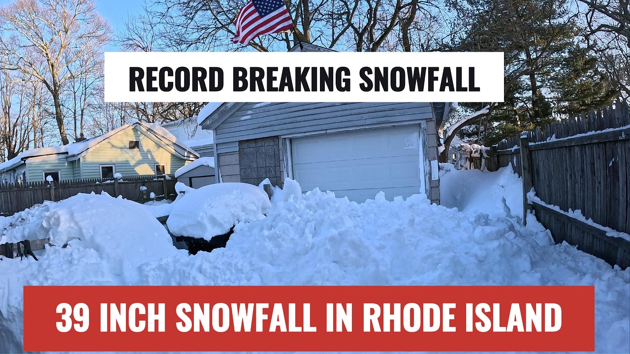 RECOED BREAKING SNOW 38/39 INCHES IN RHODE ISLAND, INSANE