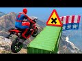 오토바이 챌린지를 타고 있는 스파이더맨 - GTA V spiderman riding a motorbike challenge