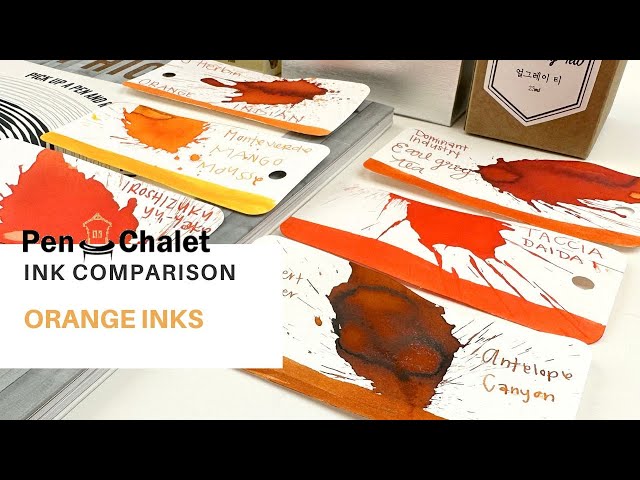 Favorite Orange Fountain Pen Inks: Orange Ink Comparison - Pen Chalet