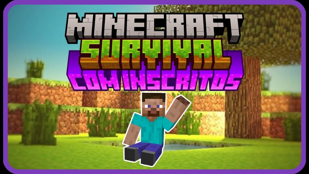 Live jogando Minecraft Survival com os Inscritos - YouTube