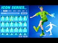 All fortnite icon series  new tiktok emotes billie eilish