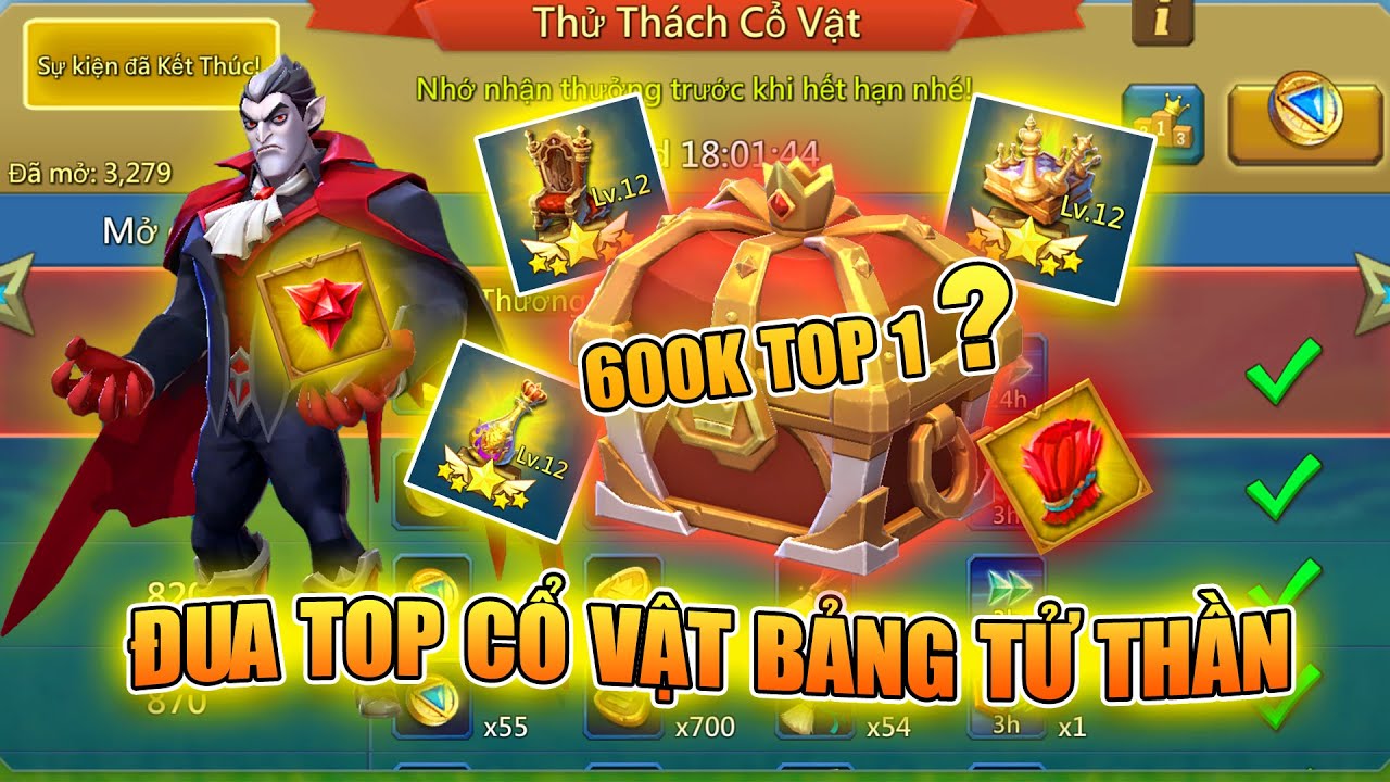 Lords Mobile: 🔥 Đua TOP 1 Cổ Vật Bảng Tử Thần - Hồi Hộp Căng Thẳng Đến Giây Phút Cuối Cùng