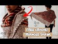 Bronwyn Shawl Pattern Tutorial *FREE CROCHET TRIANGLE WRAP PATTERN W/ STEP-BY-STEP TUTORIAL