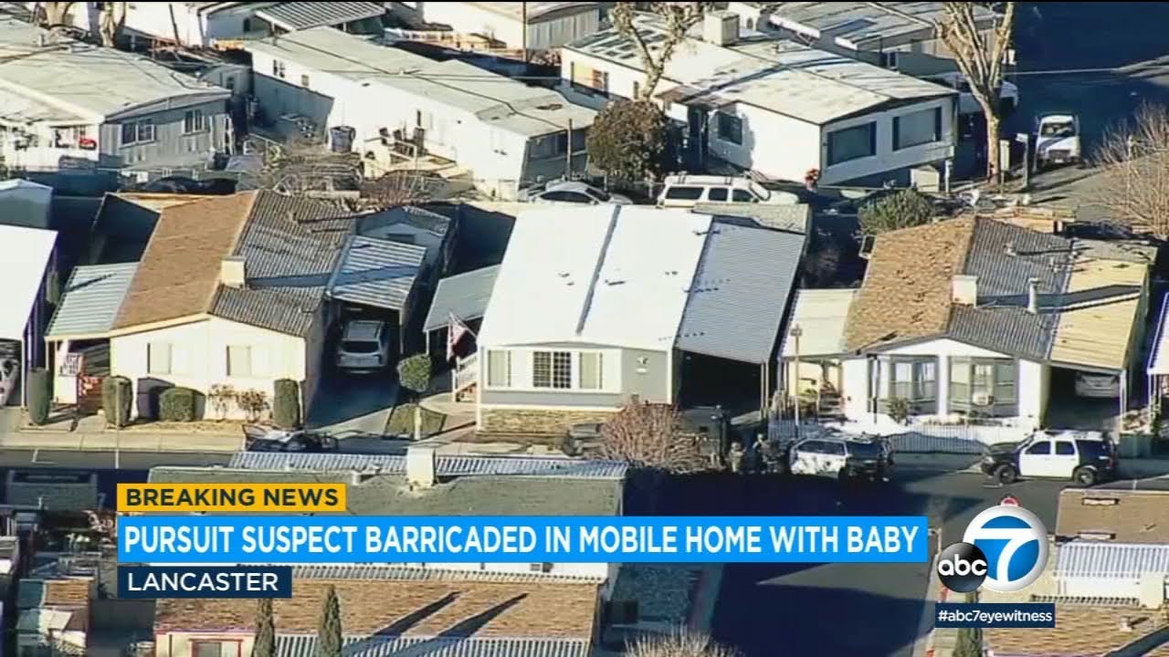 Standoff continues in Lancaster after chase suspect dashes inside home