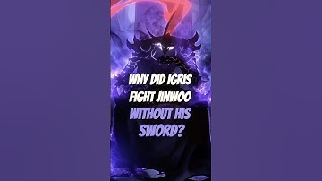 Why Did Igris Fight Jinwoo Without His Sword? #sololeveling #jinwoo #igris #anime