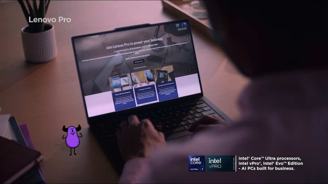 SMB_TBX13_16x9_10 - Lenovo advertisement for Lenovo PRO PCs with Intel Core Ultra and vPro technologies