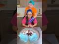 Wednesday Addams cake vs cotton candy ice cream challenge!🍨 #funny #shorts by Ethan Funny Family