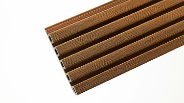 Take a closer look - NewTechWood Castellation Cladding in Oak colour