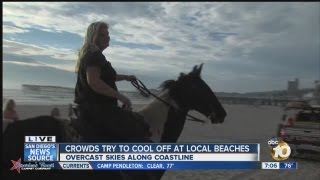 Crowds hit the beach on Labor Day