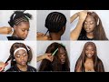 Glueless Closure Wig Install | Braid Pattern + GEL Install (NO ADHESIVE) PROTECTIVE HAIRSTYLES