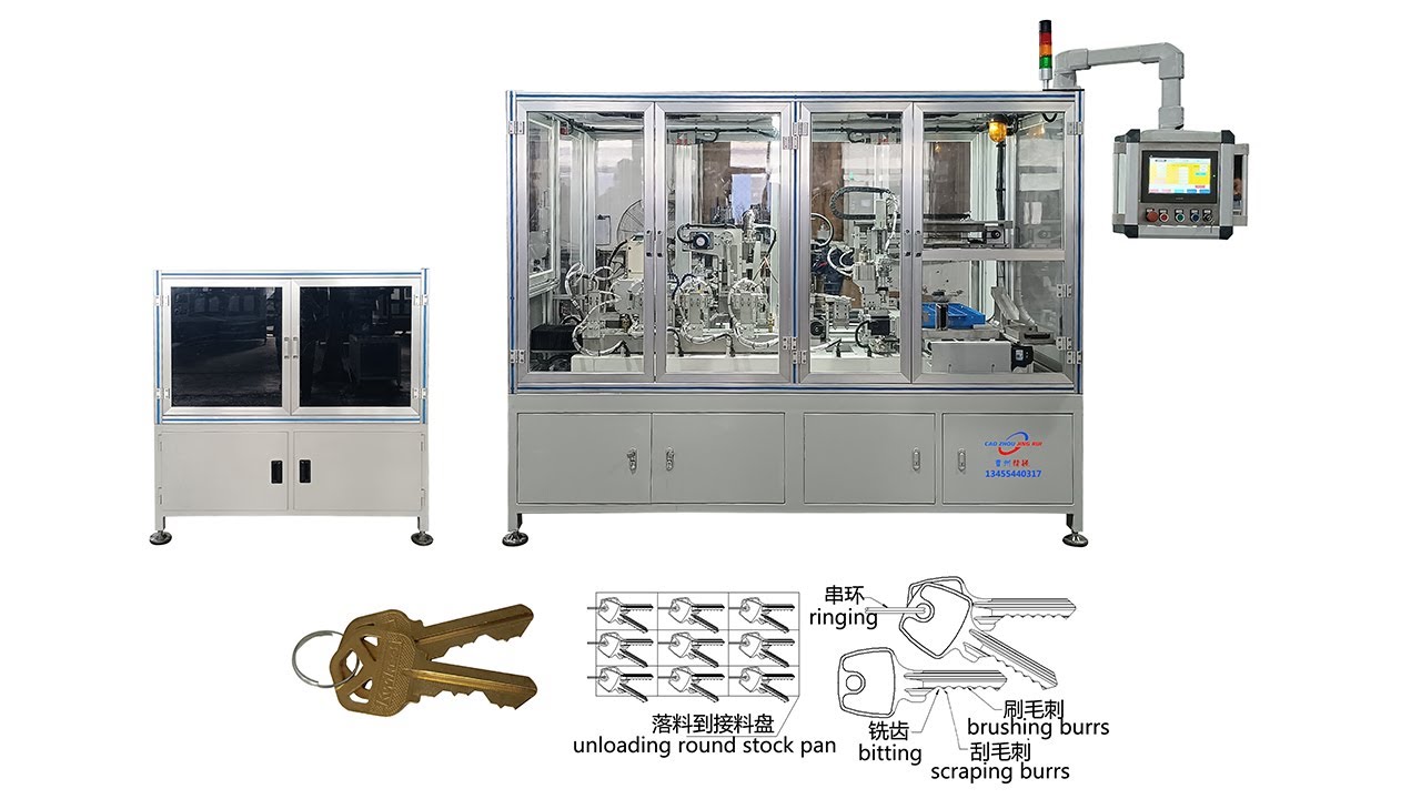 Key Cutting Machine Key Machine Key Making Lock Cylinder JZ-3.7B - YouTube