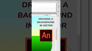 DRAWING a Background in VECTOR! 🏞️ ✍️ #vectorart #shorts #adobeanimate