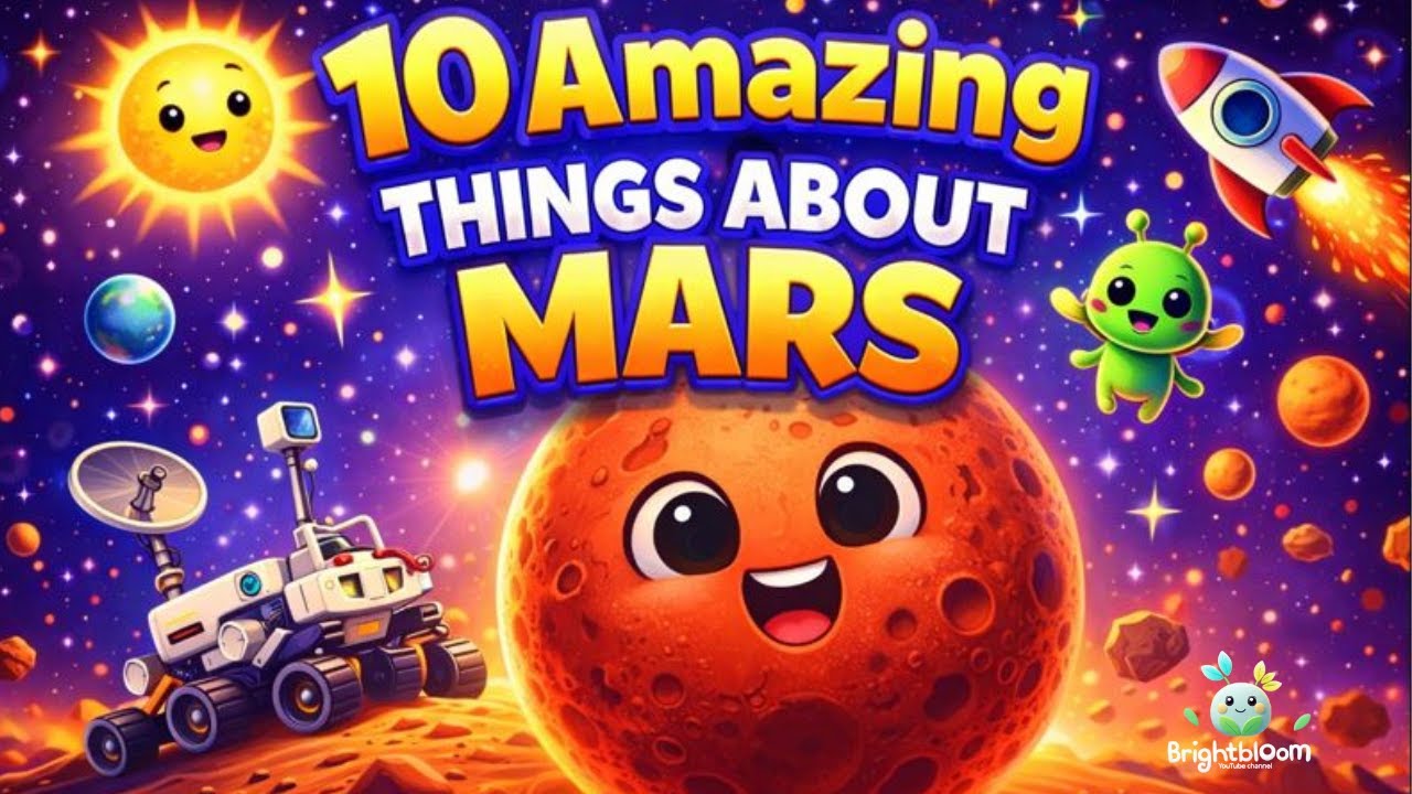 10 Amazing Things About Mars 🔴 | Fun Space Facts for Kids