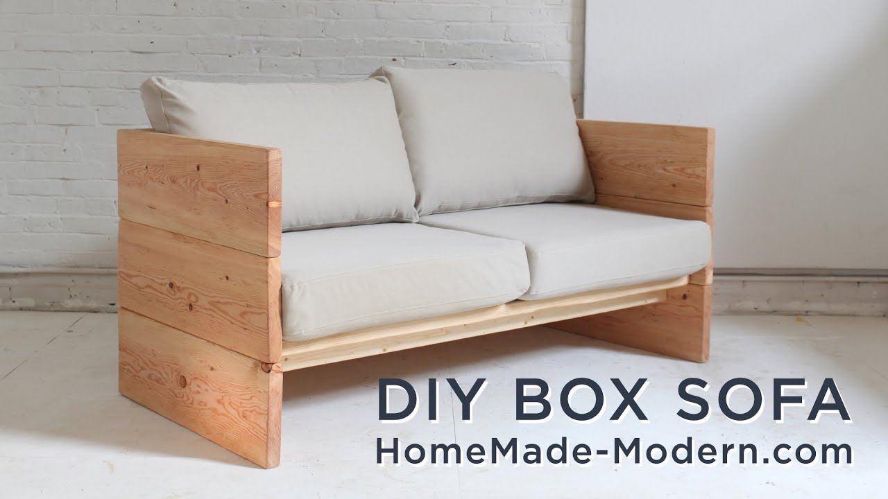 Diy Sofa Made Out Of 2x10s Youtube