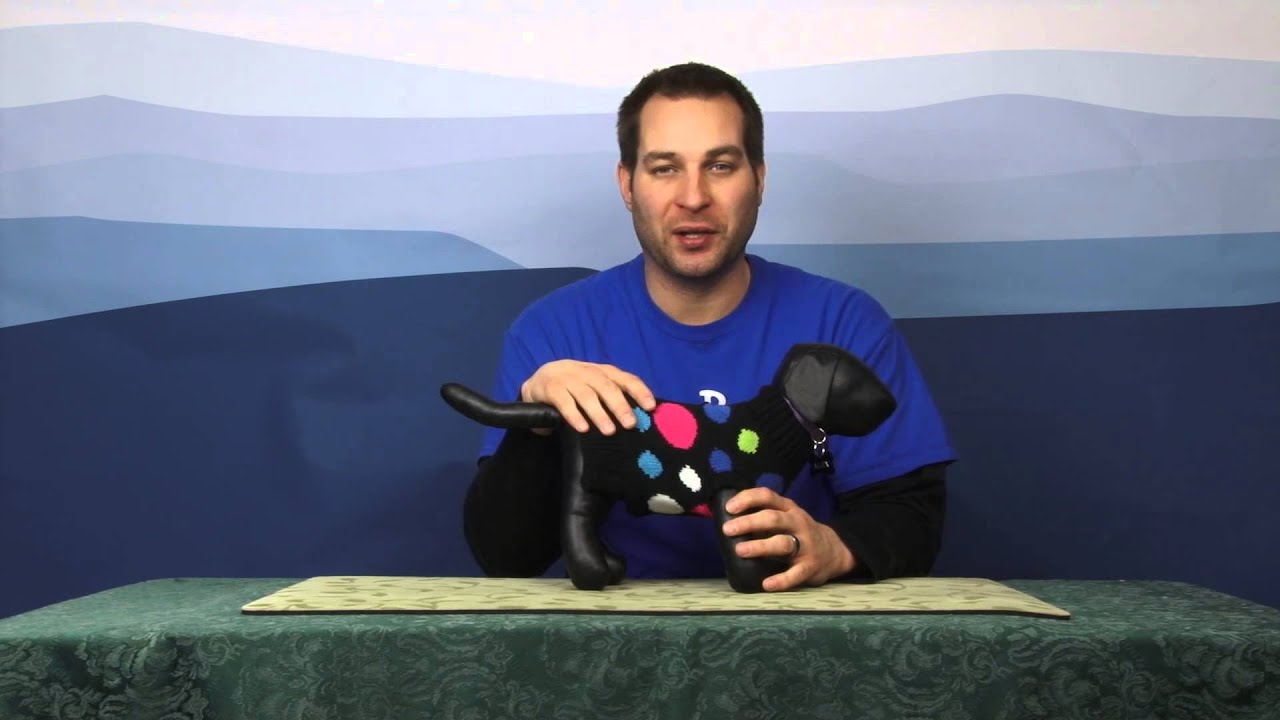 Electric Knit Dog Sweater   Polka Dots