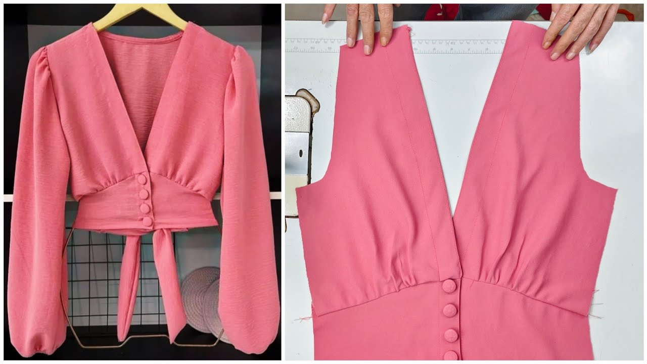 خياطة وتفصيل بلوزة سهل و أنيق