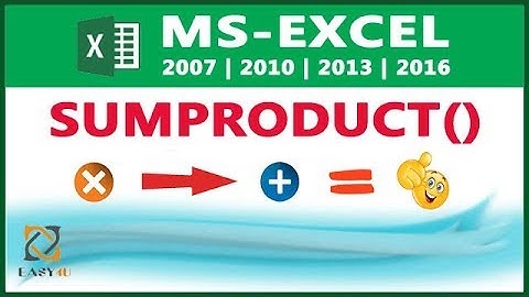SUMPRODUCT Function in Excel in HINDI - Lesson 62