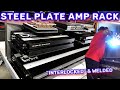 &quot;Floating&quot; Steel Plate Car Audio Amp Rack laser cut Interlocked &amp; welded together