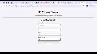 Workout Tracker  Final Project