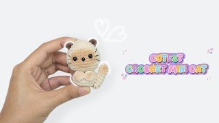 Mini Cat Crochet Tutorial 🐱💕 | Cute Amigurumi Cat | Easy Crochet