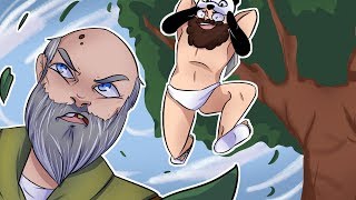 Panda Laughs Himself to Tears + Old Man Jerry Fights for Victory - HAPPY WHEELS FUNNY MOMENTS