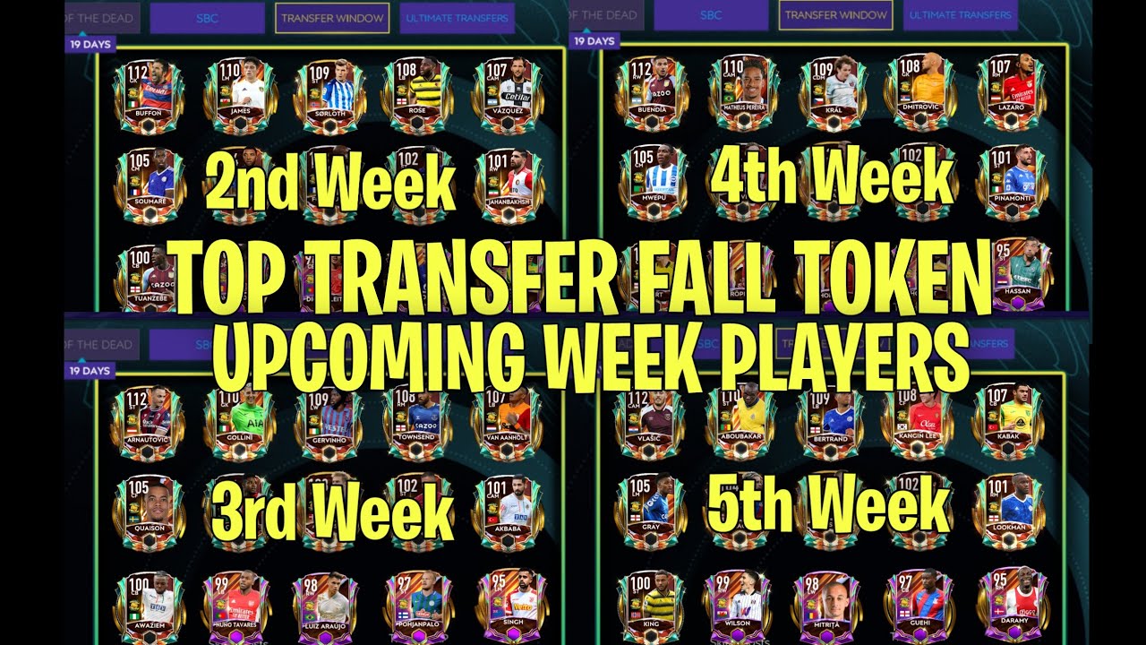 Fall Tokens TOP TRANSFER FALL TOKEN UPCOMING WEEK PLAYERS || FIFA MOBILE - YouTube