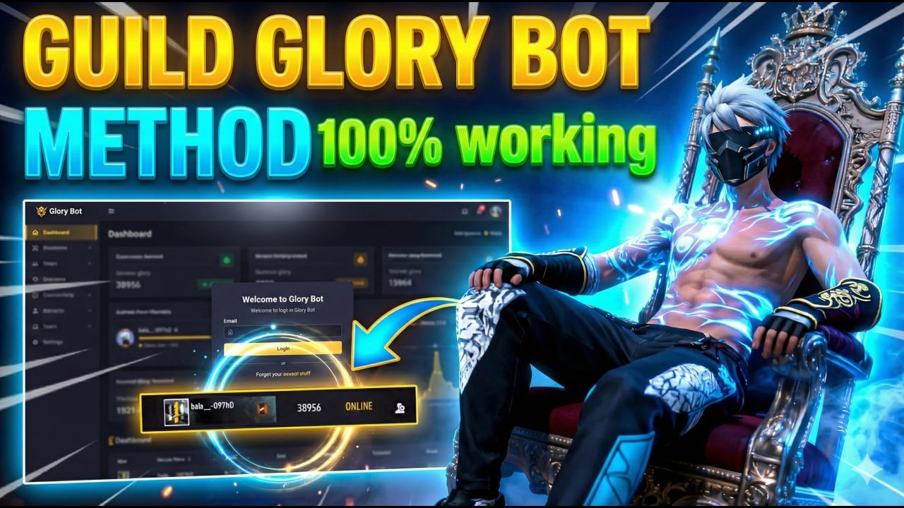 Free Fire Unlimited Guild Glory Bot 🔥 | New Website Added | 100% ...
