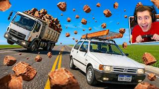 UNO ESCADA vs 988km/h de PEDRAS no BeamNG Drive!