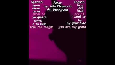 Thumbnail of Amor by: Alta Elegancia ft. DannyLux #music #lyrics #lovesong #spanish #translation