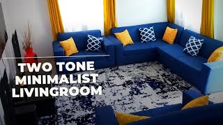 VERY MINIMALISTIC TWO TONED LIVINGROOM MAKEOVER