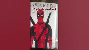 Drawing deadpool 10 sec 1 min 10 min #art #shorts #fyp #deadpool ool