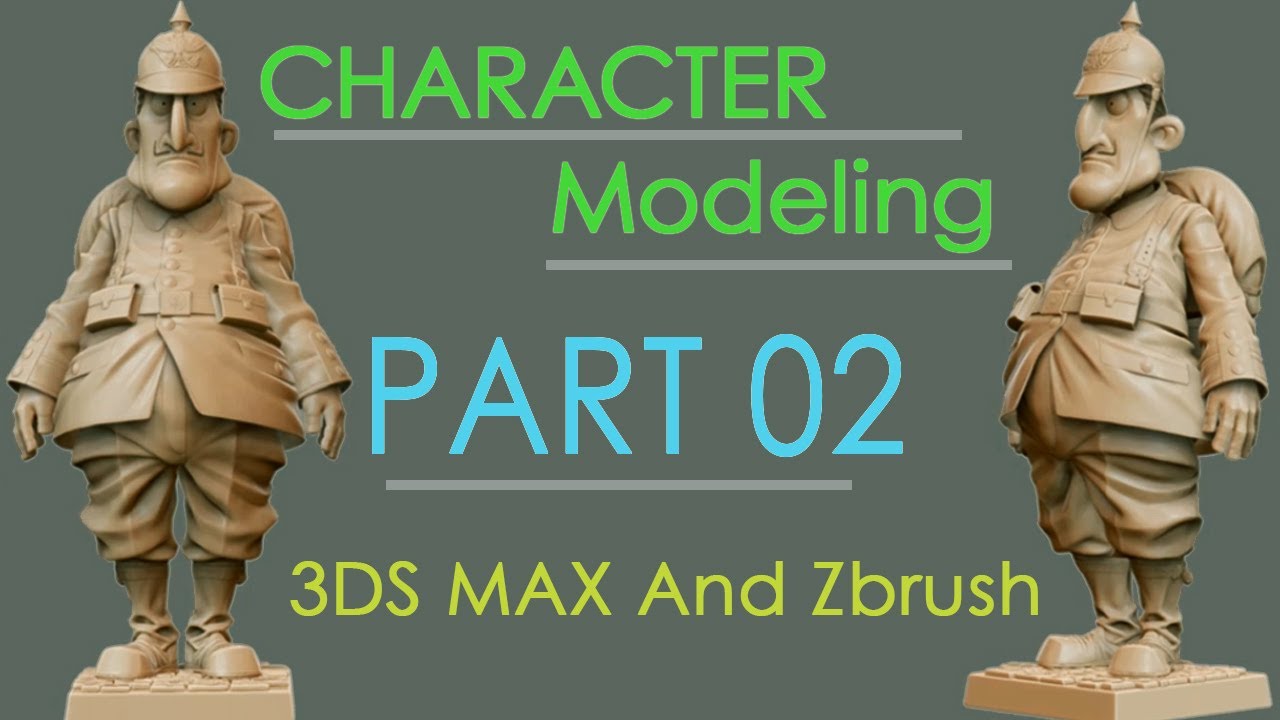 Character Modeling | Tutorial | 3DS MAX and Zbrush | Part 02| 100% Real ...