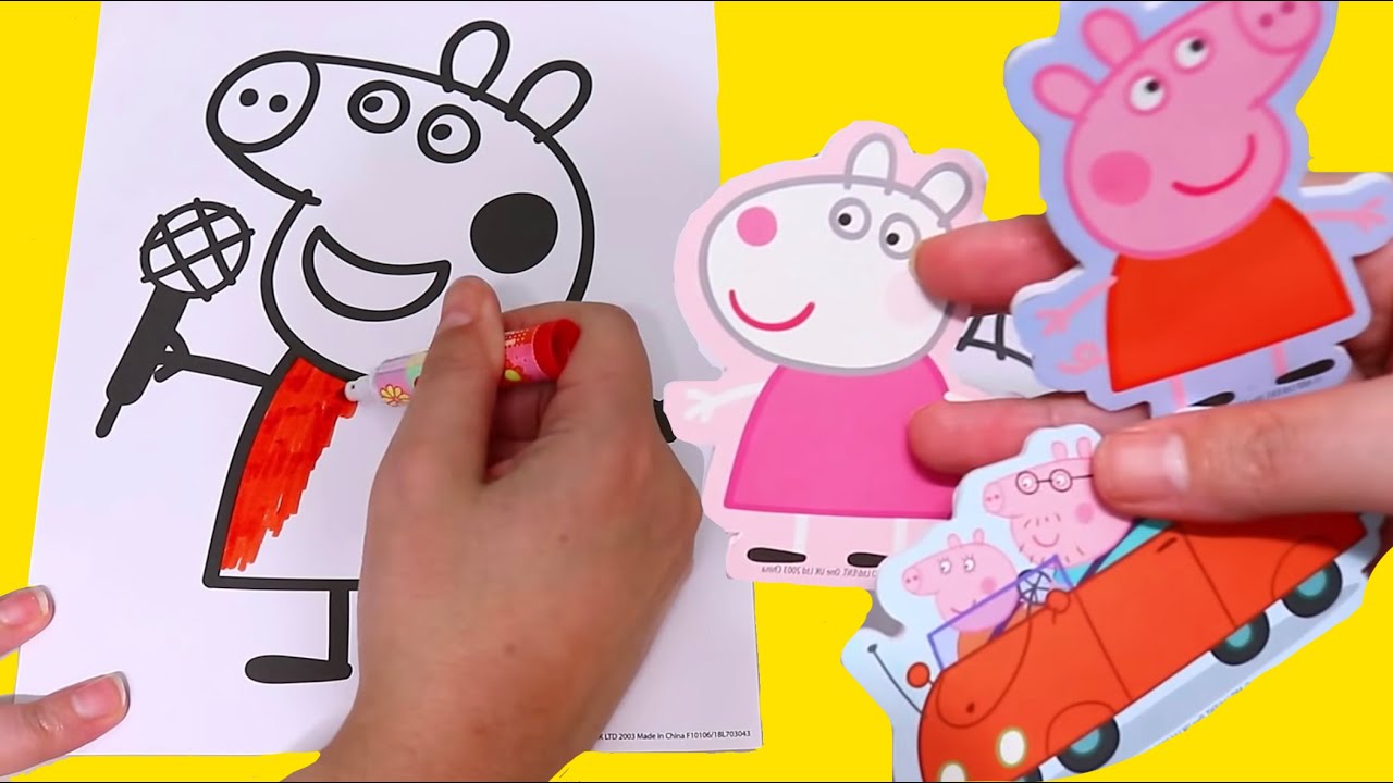 Speed Coloring Peppa Pig Activity Pages! Family Fun Activities for