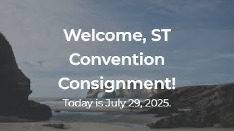 Strong Tower Con - Accessing the Consignor Portal