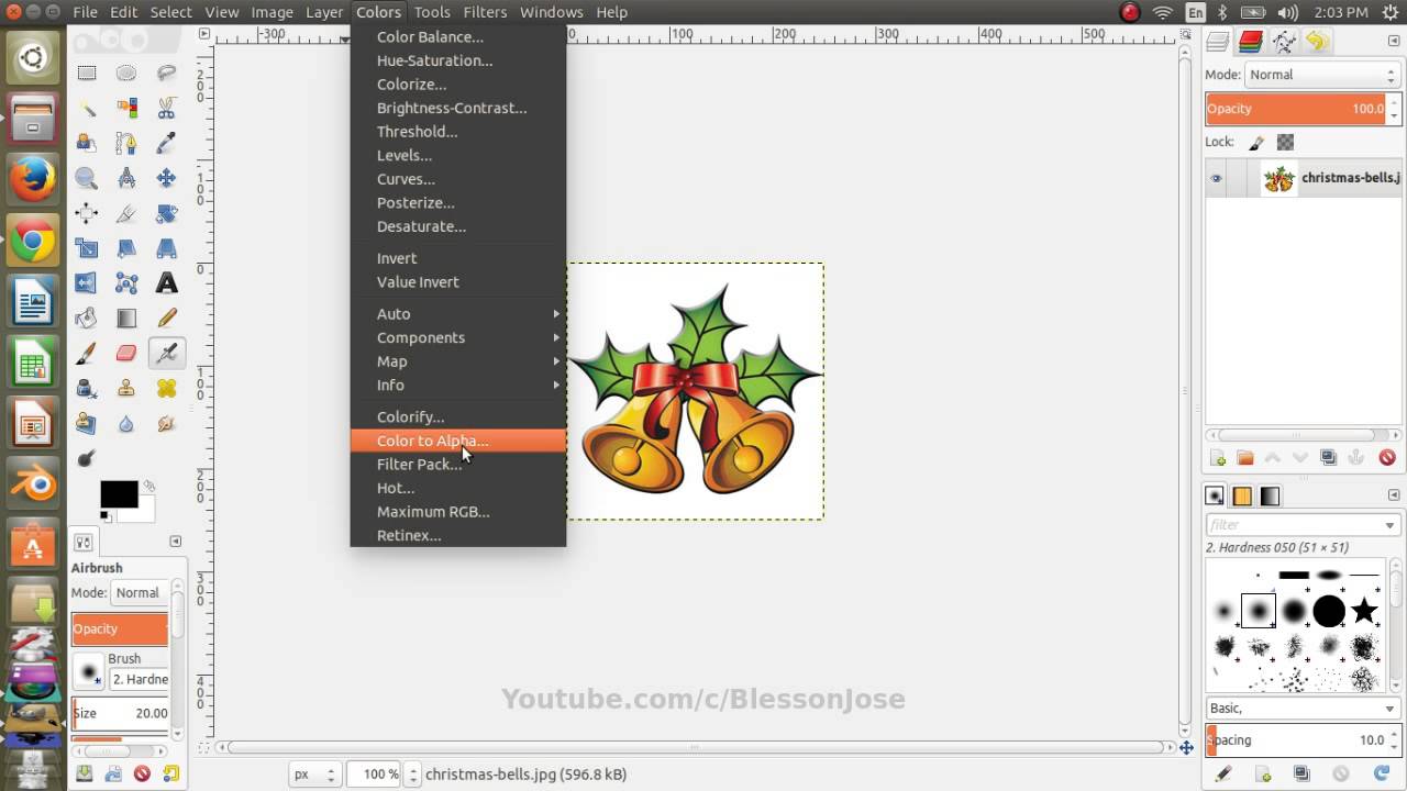 Gimp  - Change White Background of an Image to Transparent - YouTube