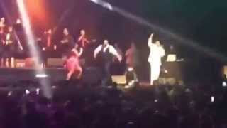 Alex and Desiree Dancing with Jose Alberto (El Canario) RMM Concert 2015 Barclay Center