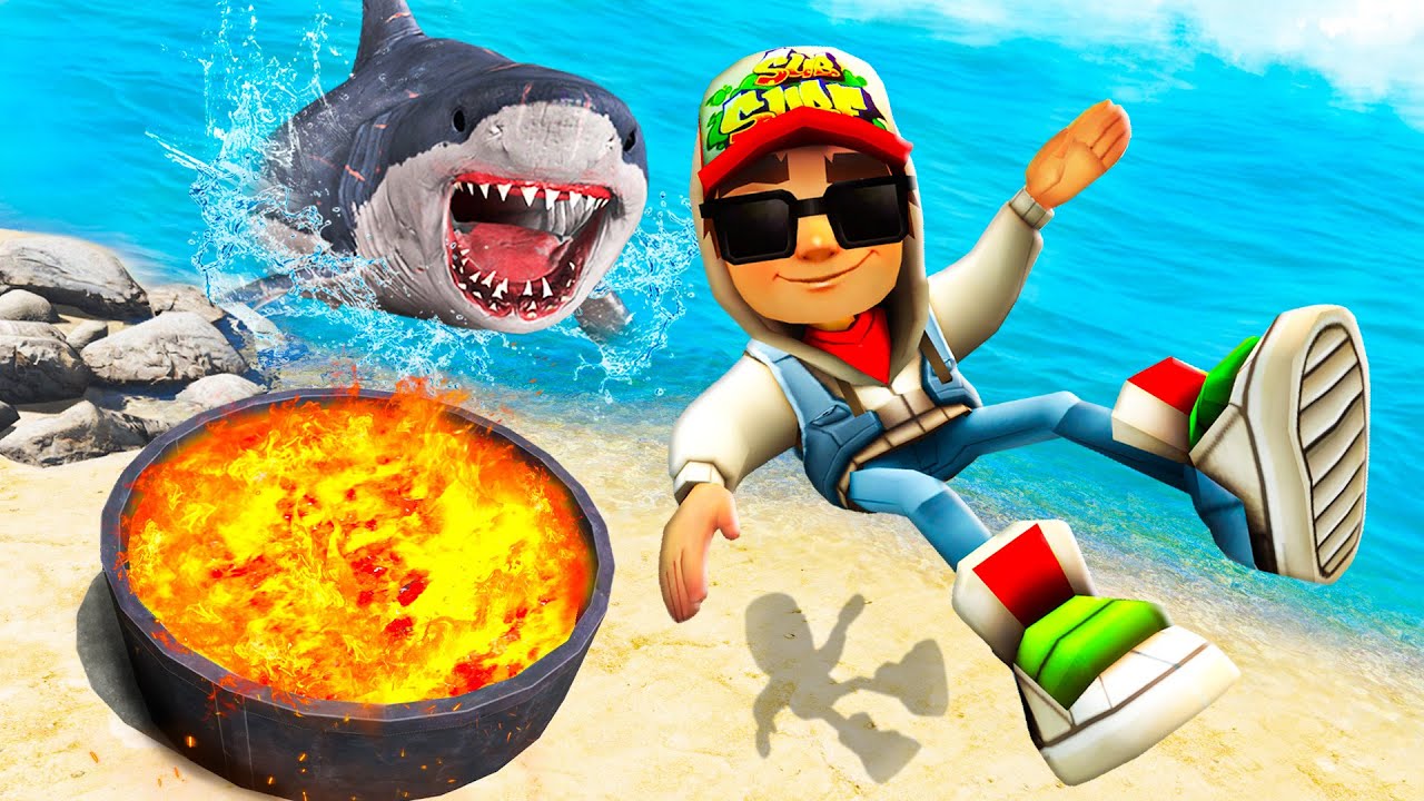 GTA 5 JAKE From SUBWAY SURFERS Water Ragdolls and Fails! (Funny Moments ) #4