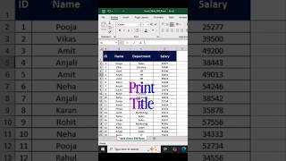 Excel Print Problem SOLVED!🖨️ Print Heading on EVERY Page #shorts #ytshorts #excel #exceltips #viral