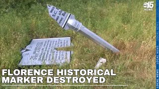 Historical marker destroyed in Florence honoring African American representative