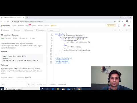 Leetcode 53  Maximum Subarray Sum