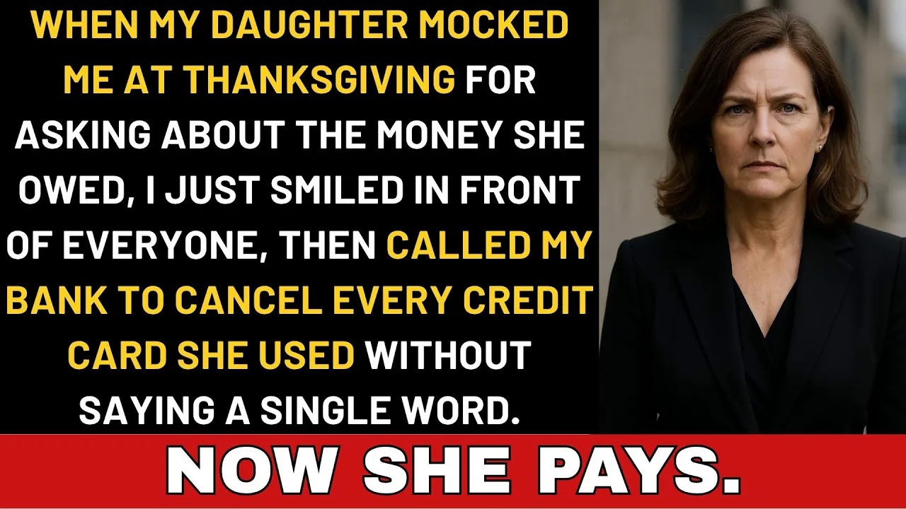 My daughter told me to stop asking for family money on thanksgiving – I canceled her credit cards