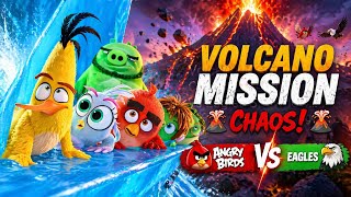 Volcano Mission Chaos 🌋 Angry Birds vs Eagles Full Battle | Epic Action Movie in Hindi