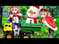 KiKi Monkey challenges with snowman we wish you a merry Christmas | KUDO ANIMAL KIKI WOW maymun